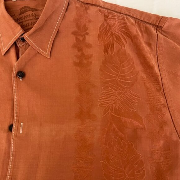 Tommy Bahama  Hawaiian Design Mens Short Sleeve Shirt  XXL :Silk-Cotton: Vintage - Picture 4 of 9